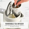 image:imageMartha Stewart Electric Kettle with Removable Stainless Steel Tea Infuser Glass Carafe17L 7 Cups Hot Water Boiler 4 Presets Keep Warm amp Auto ShutOff Cordless 360 Swivel Base Linen CreamLinen Cream